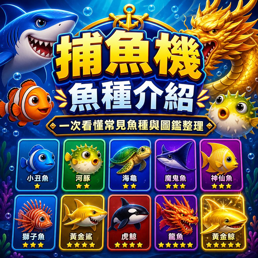 捕魚機魚種介紹：一次看懂常見魚種與圖鑑整理