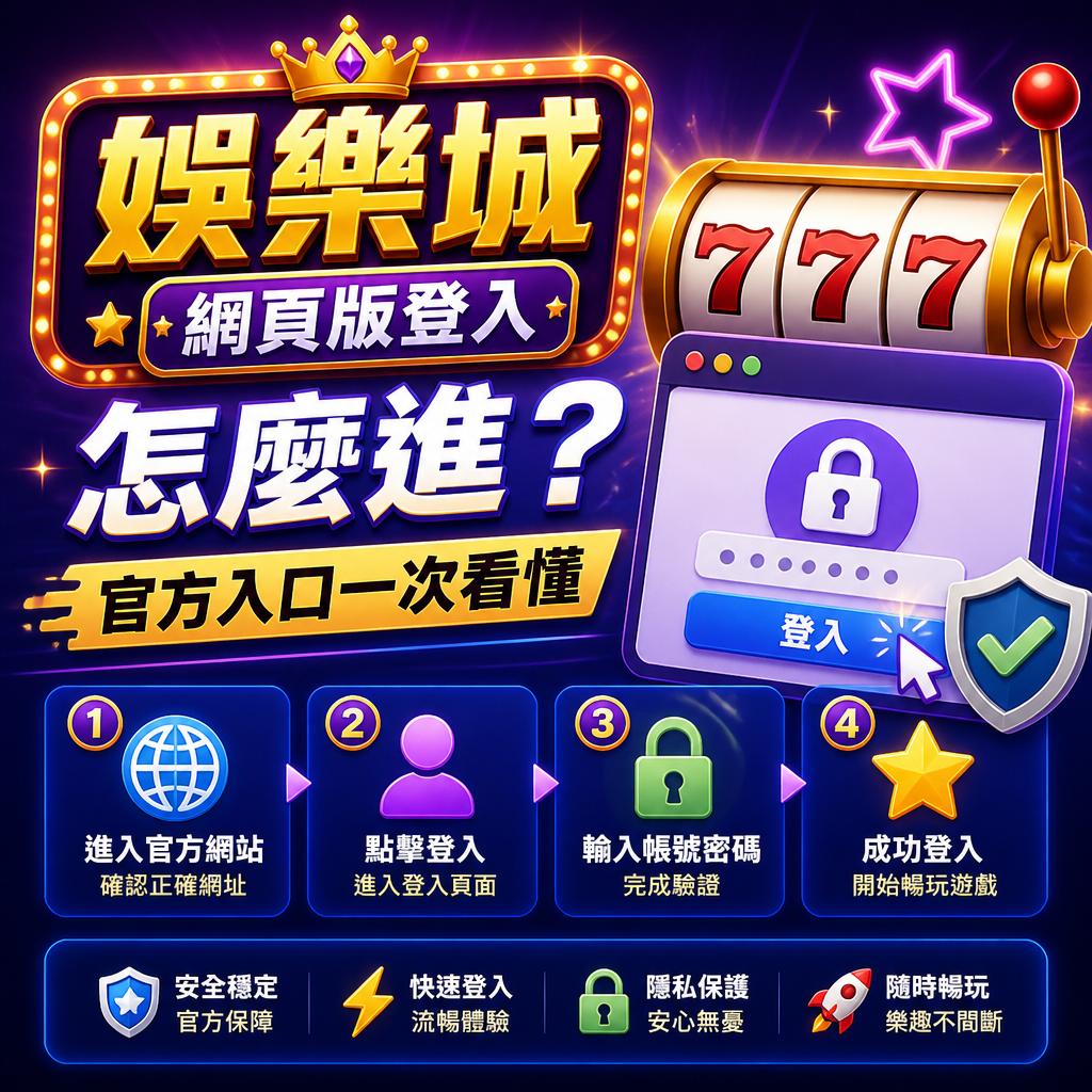 娛樂城網頁版登入怎麼進？官方入口一次看懂